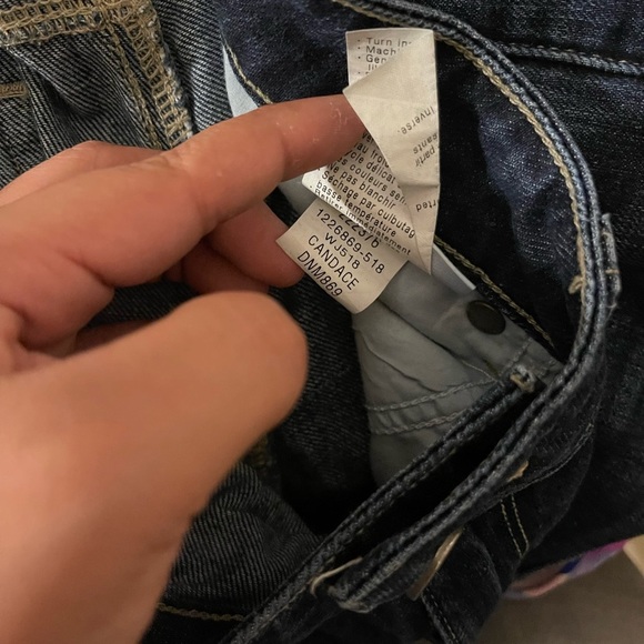 Paige Dark Wash Jimmy Jimmy Blue Jean Shorts w Rolled Hem; 25 - Picture 6 of 6